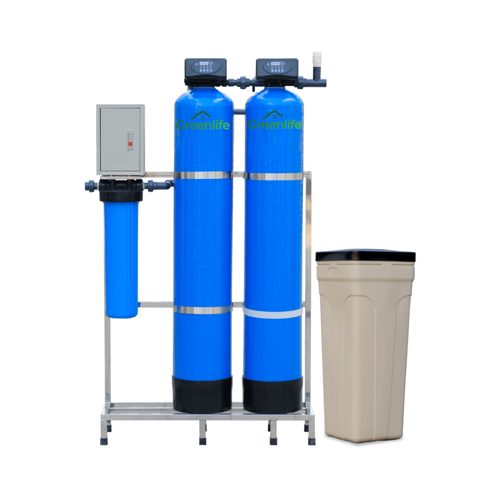 Lọc tổng 3 cấp lọc, van tự động, cột lọc Composite làm mềm