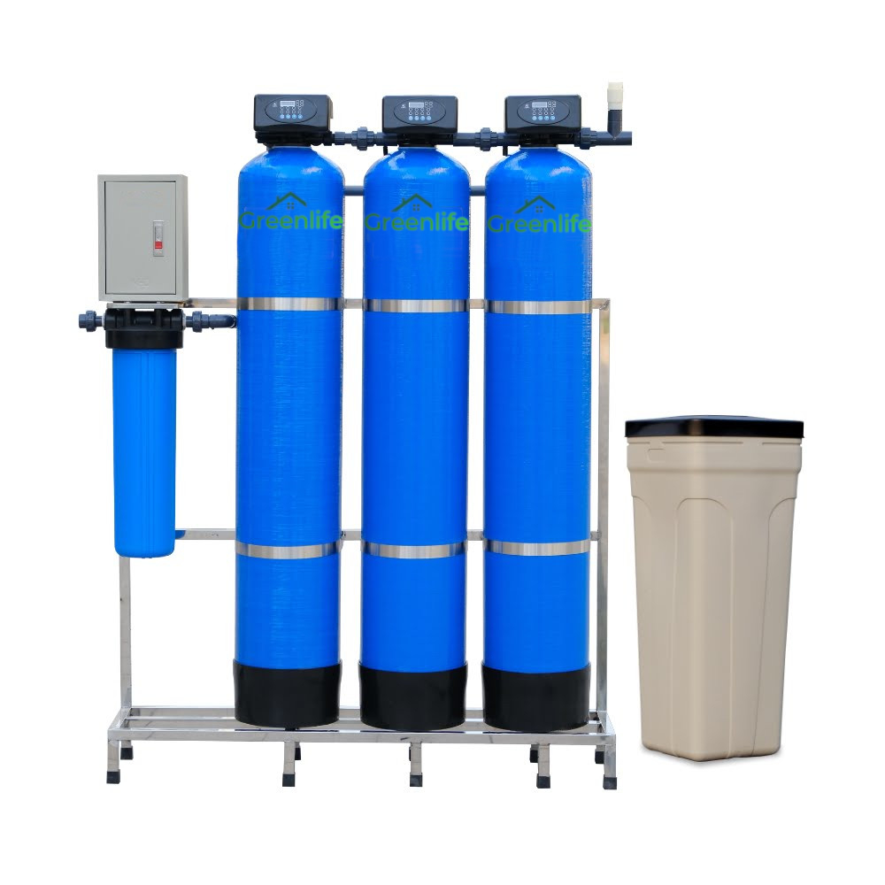 Lọc tổng 4 cấp lọc, van tự động, cột lọc Composite